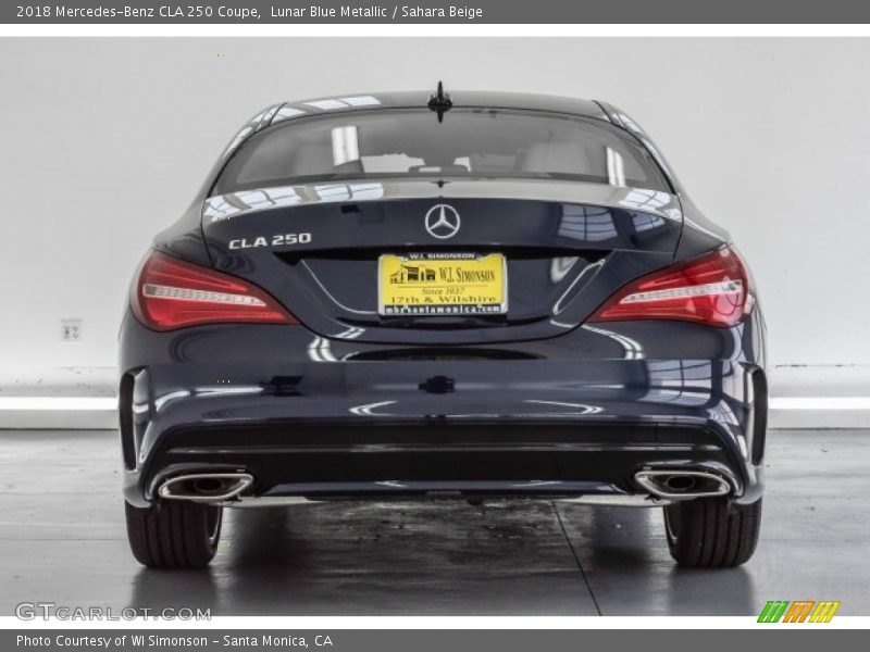 Lunar Blue Metallic / Sahara Beige 2018 Mercedes-Benz CLA 250 Coupe