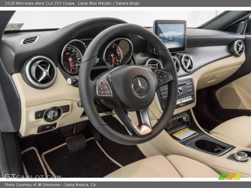 Lunar Blue Metallic / Sahara Beige 2018 Mercedes-Benz CLA 250 Coupe