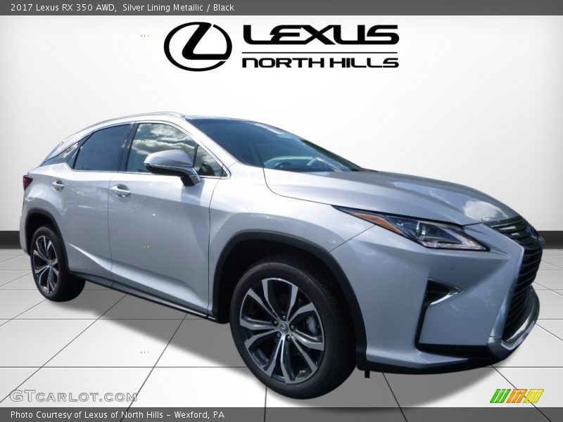Silver Lining Metallic / Black 2017 Lexus RX 350 AWD
