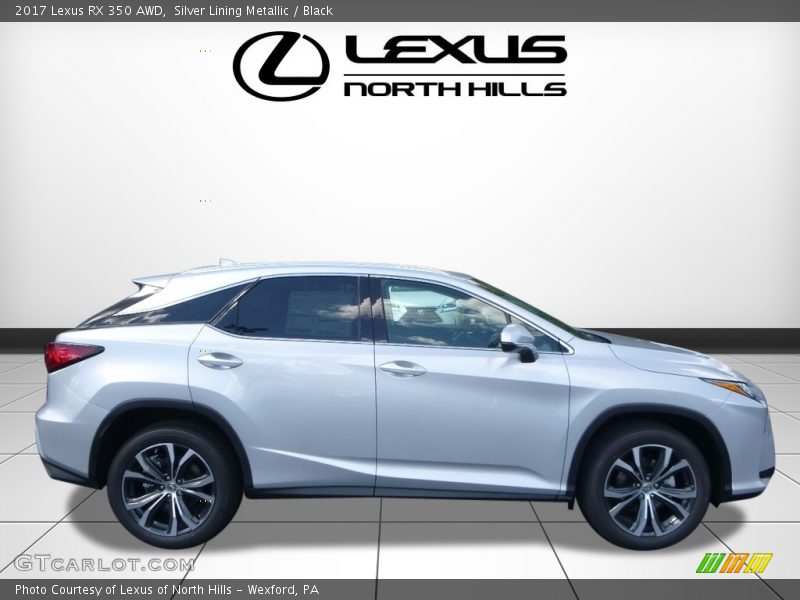 Silver Lining Metallic / Black 2017 Lexus RX 350 AWD
