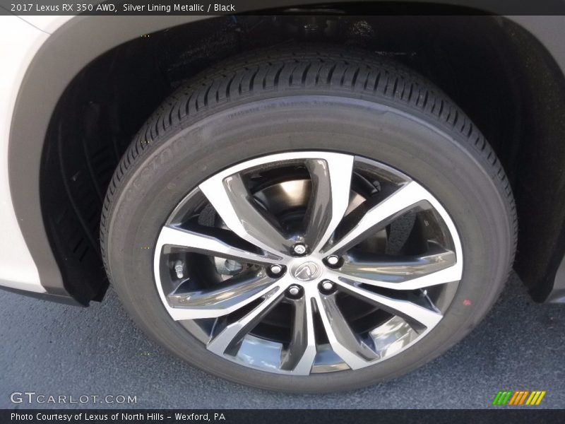 Silver Lining Metallic / Black 2017 Lexus RX 350 AWD