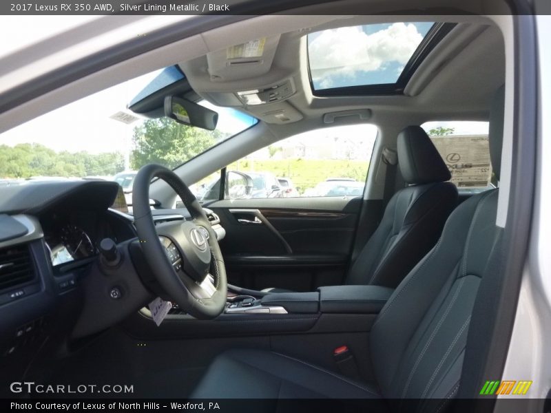 Silver Lining Metallic / Black 2017 Lexus RX 350 AWD