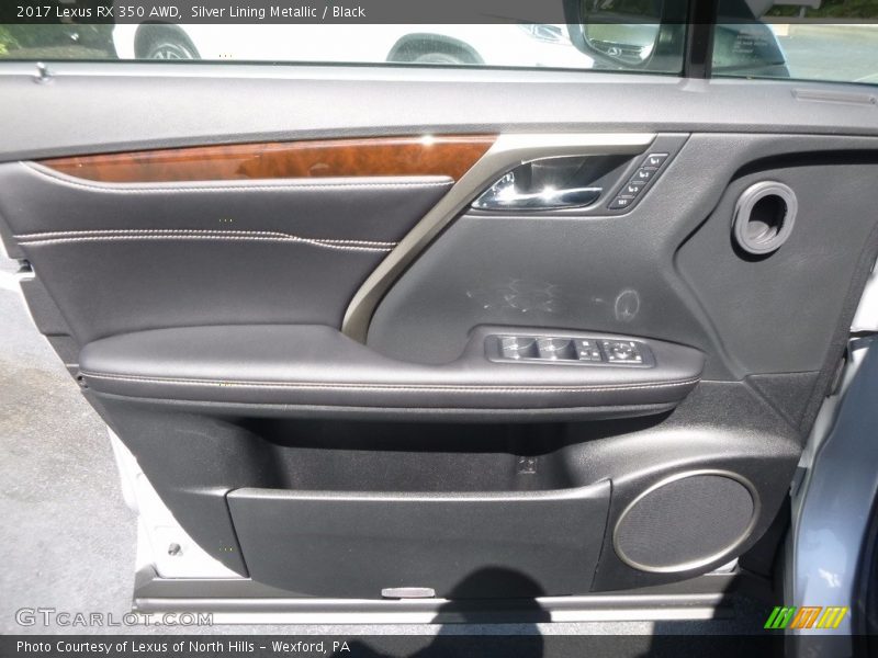 Silver Lining Metallic / Black 2017 Lexus RX 350 AWD