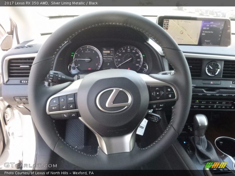 Silver Lining Metallic / Black 2017 Lexus RX 350 AWD