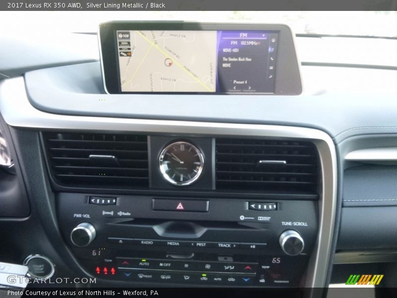Silver Lining Metallic / Black 2017 Lexus RX 350 AWD