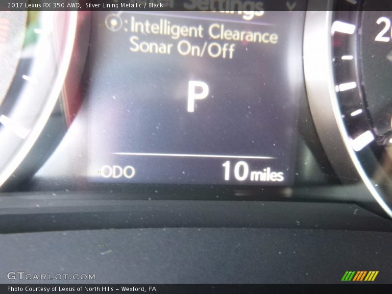 Silver Lining Metallic / Black 2017 Lexus RX 350 AWD