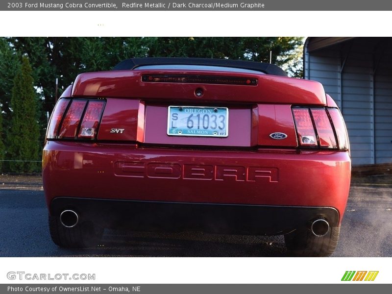 Redfire Metallic / Dark Charcoal/Medium Graphite 2003 Ford Mustang Cobra Convertible