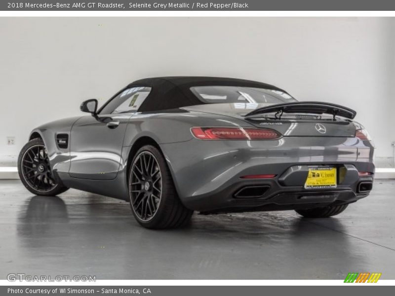 Selenite Grey Metallic / Red Pepper/Black 2018 Mercedes-Benz AMG GT Roadster