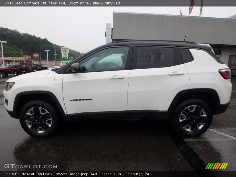 Bright White / Black/Ruby Red 2017 Jeep Compass Trailhawk 4x4