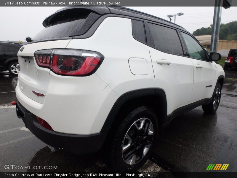 Bright White / Black/Ruby Red 2017 Jeep Compass Trailhawk 4x4