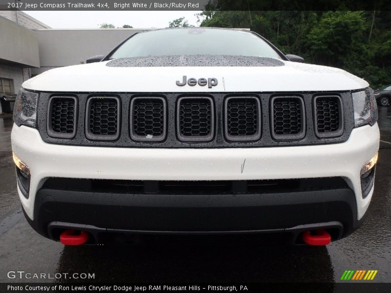 Bright White / Black/Ruby Red 2017 Jeep Compass Trailhawk 4x4