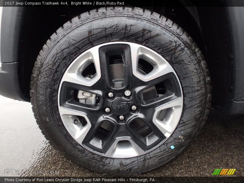 Bright White / Black/Ruby Red 2017 Jeep Compass Trailhawk 4x4