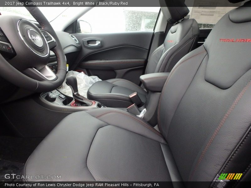 Bright White / Black/Ruby Red 2017 Jeep Compass Trailhawk 4x4