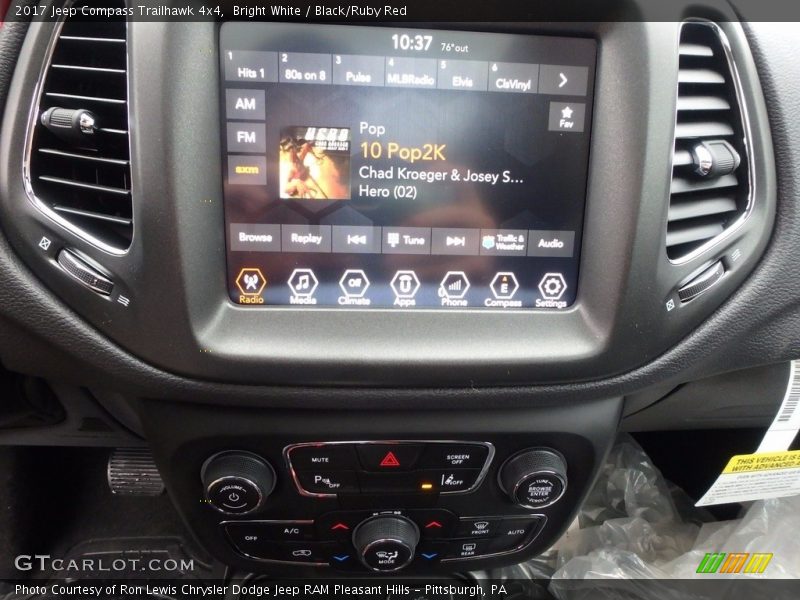 Bright White / Black/Ruby Red 2017 Jeep Compass Trailhawk 4x4