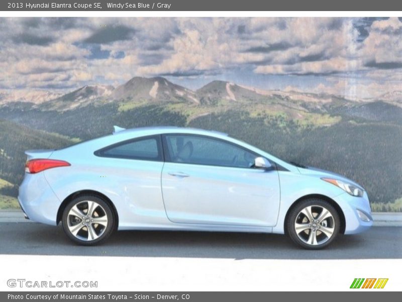 Windy Sea Blue / Gray 2013 Hyundai Elantra Coupe SE