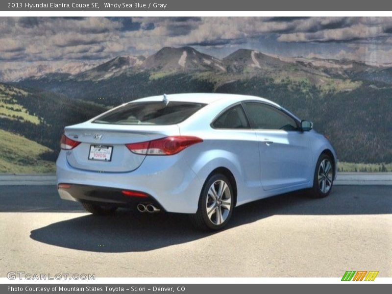Windy Sea Blue / Gray 2013 Hyundai Elantra Coupe SE