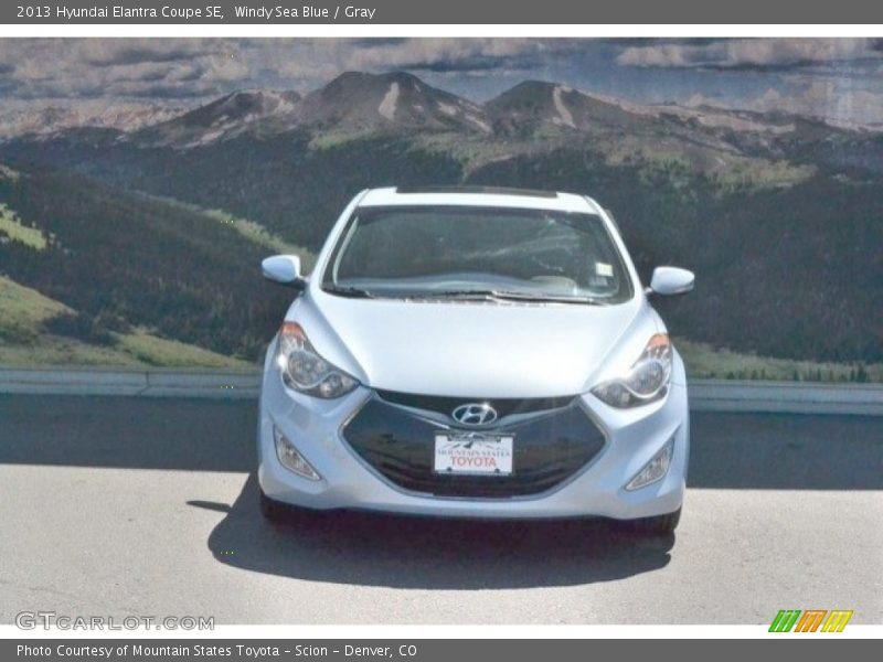 Windy Sea Blue / Gray 2013 Hyundai Elantra Coupe SE
