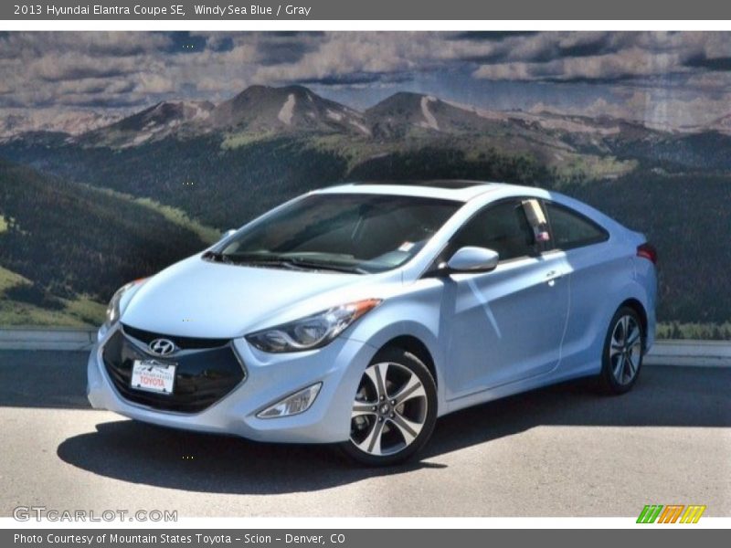 Windy Sea Blue / Gray 2013 Hyundai Elantra Coupe SE