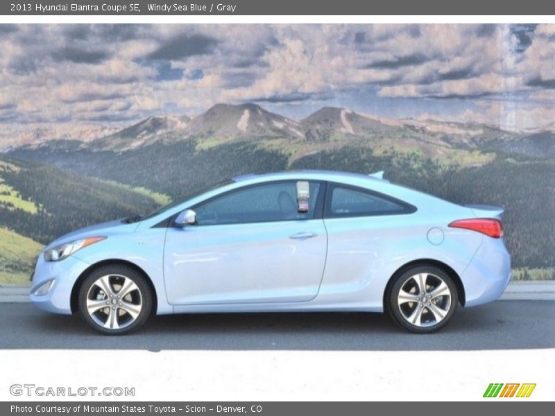 Windy Sea Blue / Gray 2013 Hyundai Elantra Coupe SE