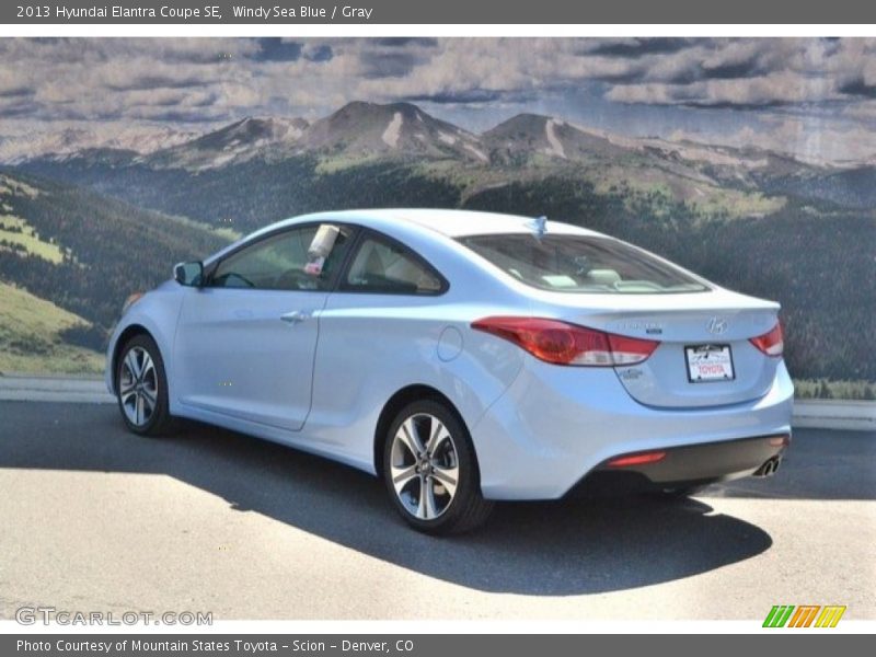 Windy Sea Blue / Gray 2013 Hyundai Elantra Coupe SE