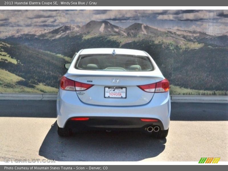 Windy Sea Blue / Gray 2013 Hyundai Elantra Coupe SE