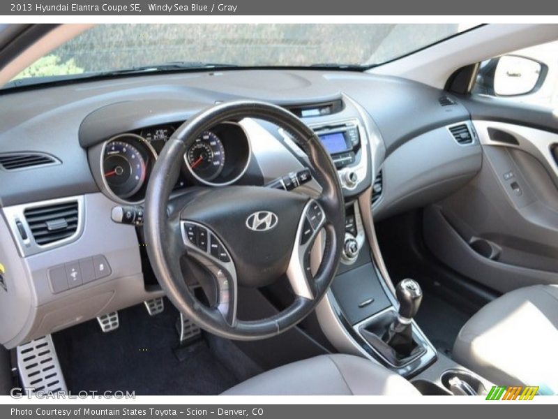 Windy Sea Blue / Gray 2013 Hyundai Elantra Coupe SE