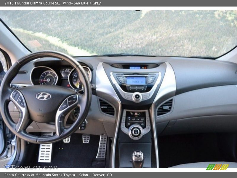 Windy Sea Blue / Gray 2013 Hyundai Elantra Coupe SE