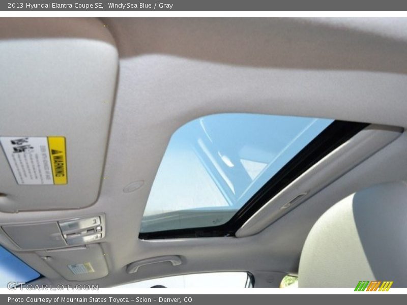 Windy Sea Blue / Gray 2013 Hyundai Elantra Coupe SE