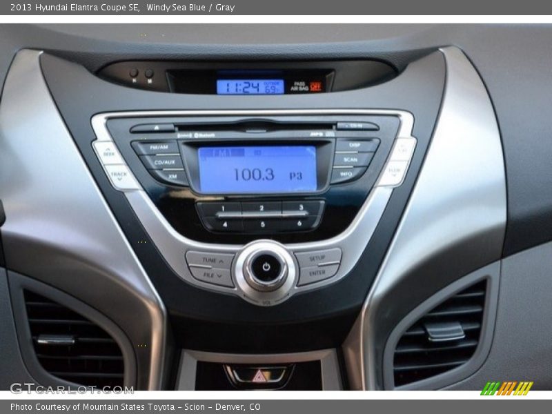 Windy Sea Blue / Gray 2013 Hyundai Elantra Coupe SE