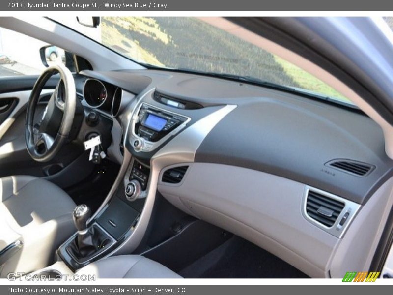 Windy Sea Blue / Gray 2013 Hyundai Elantra Coupe SE