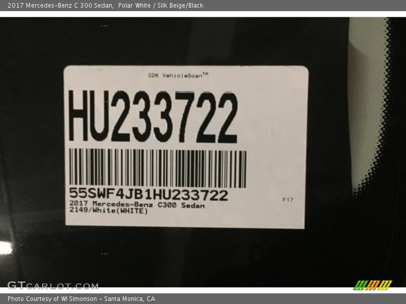 Polar White / Silk Beige/Black 2017 Mercedes-Benz C 300 Sedan