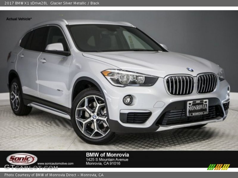 Glacier Silver Metallic / Black 2017 BMW X1 sDrive28i