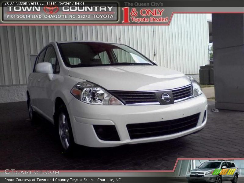 Fresh Powder / Beige 2007 Nissan Versa SL