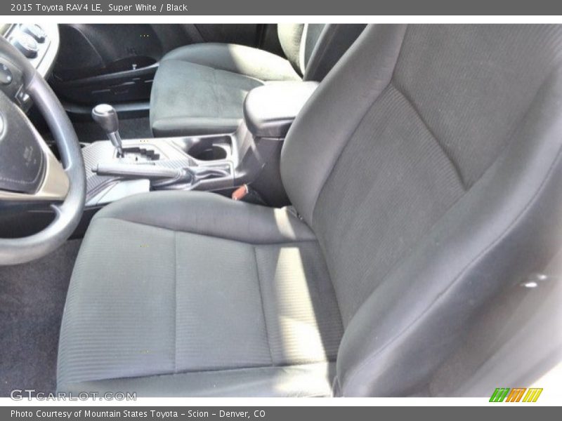 Super White / Black 2015 Toyota RAV4 LE