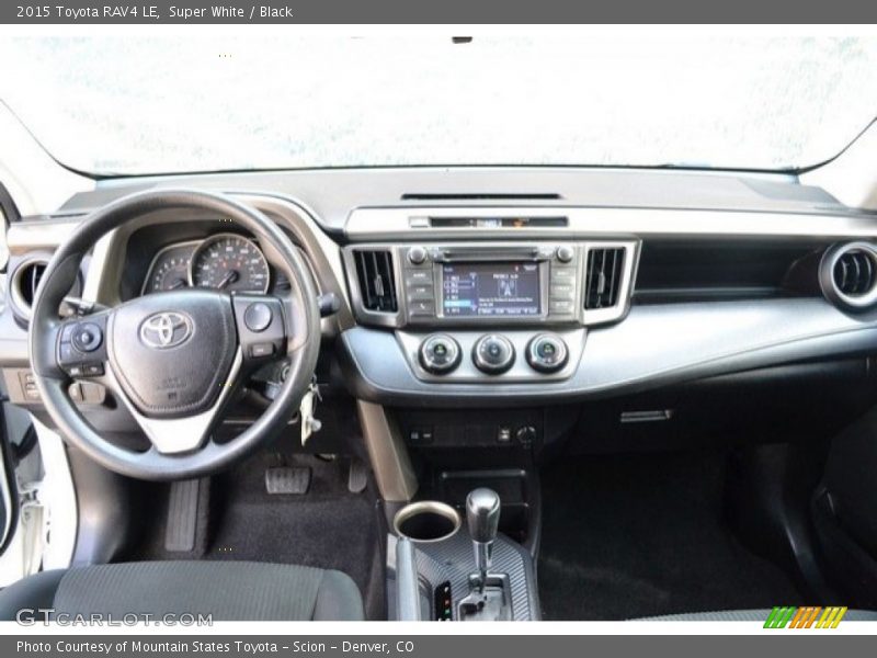 Super White / Black 2015 Toyota RAV4 LE
