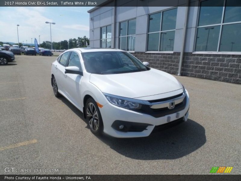 Taffeta White / Black 2017 Honda Civic EX-L Sedan