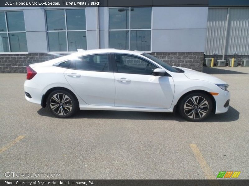 Taffeta White / Black 2017 Honda Civic EX-L Sedan