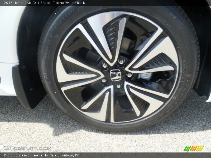 Taffeta White / Black 2017 Honda Civic EX-L Sedan