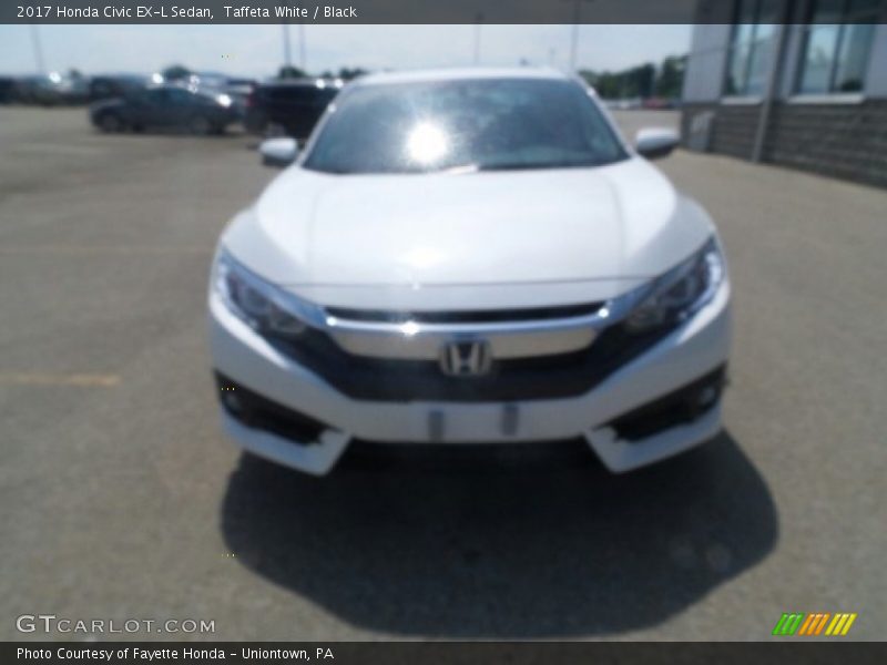 Taffeta White / Black 2017 Honda Civic EX-L Sedan