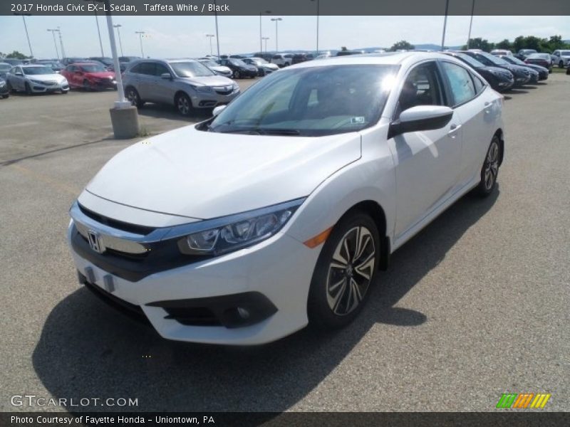 Taffeta White / Black 2017 Honda Civic EX-L Sedan