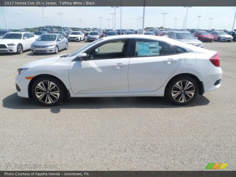 Taffeta White / Black 2017 Honda Civic EX-L Sedan