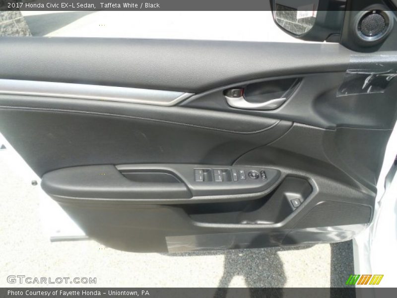 Taffeta White / Black 2017 Honda Civic EX-L Sedan