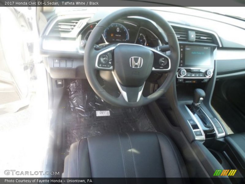 Taffeta White / Black 2017 Honda Civic EX-L Sedan