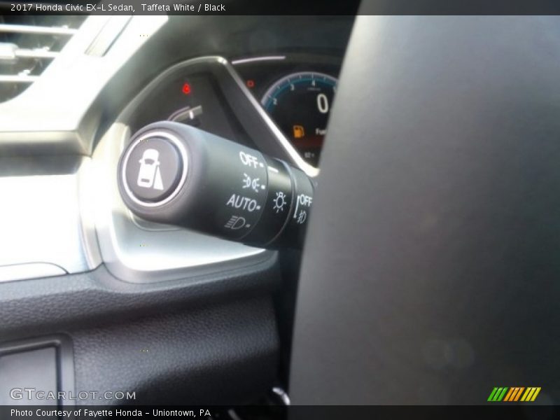 Taffeta White / Black 2017 Honda Civic EX-L Sedan