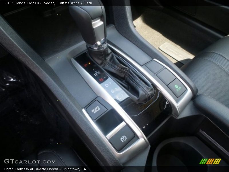 Taffeta White / Black 2017 Honda Civic EX-L Sedan