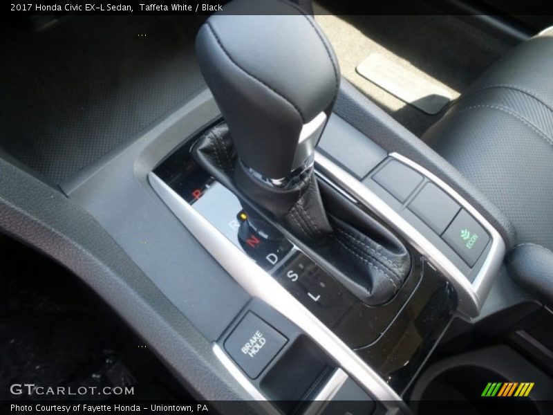 Taffeta White / Black 2017 Honda Civic EX-L Sedan
