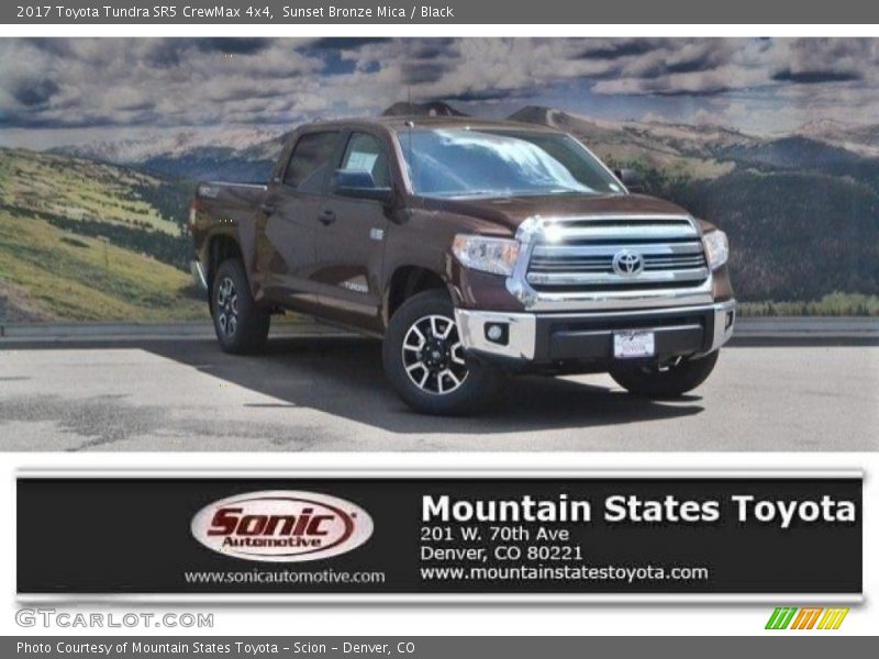 Sunset Bronze Mica / Black 2017 Toyota Tundra SR5 CrewMax 4x4