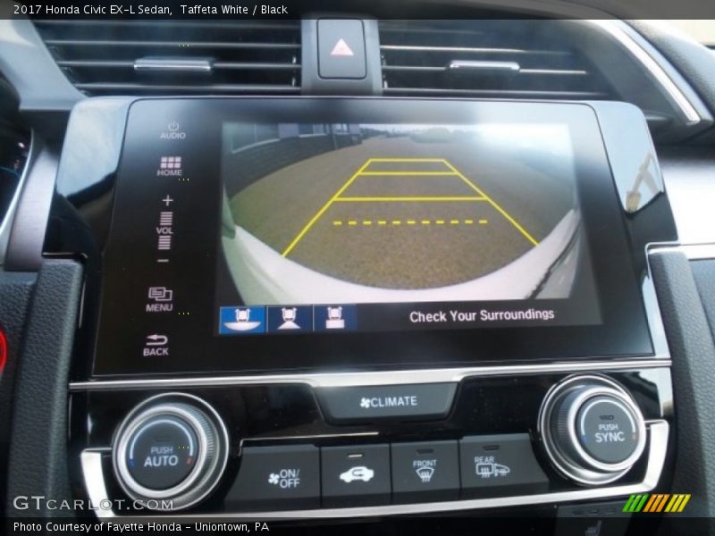 Taffeta White / Black 2017 Honda Civic EX-L Sedan