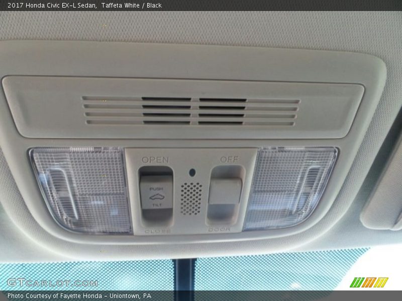 Taffeta White / Black 2017 Honda Civic EX-L Sedan