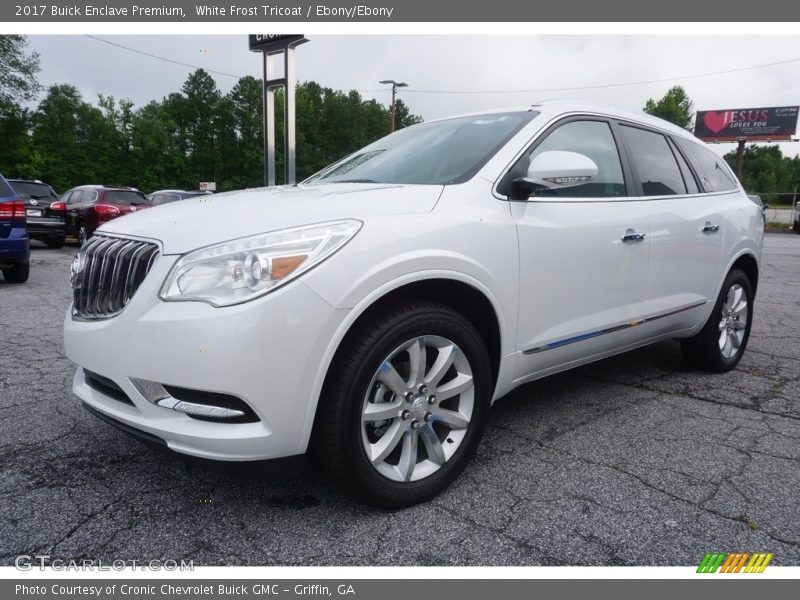 White Frost Tricoat / Ebony/Ebony 2017 Buick Enclave Premium
